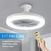 Ceiling Fans with Remote Control and Light LED Lamp Fan E27 Converter Base Smart Silent Ceiling Fans for Bedroom Living Room 1