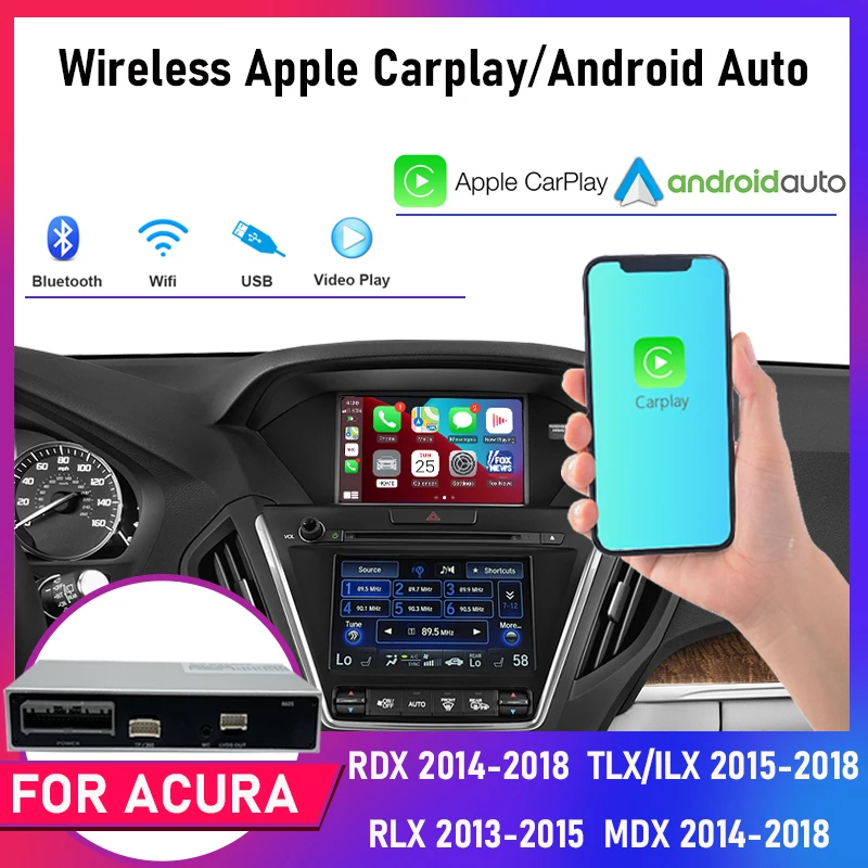 Car Ai Box Wireless Apple Carplay Android Auto For Acura YD3 MDX RDX