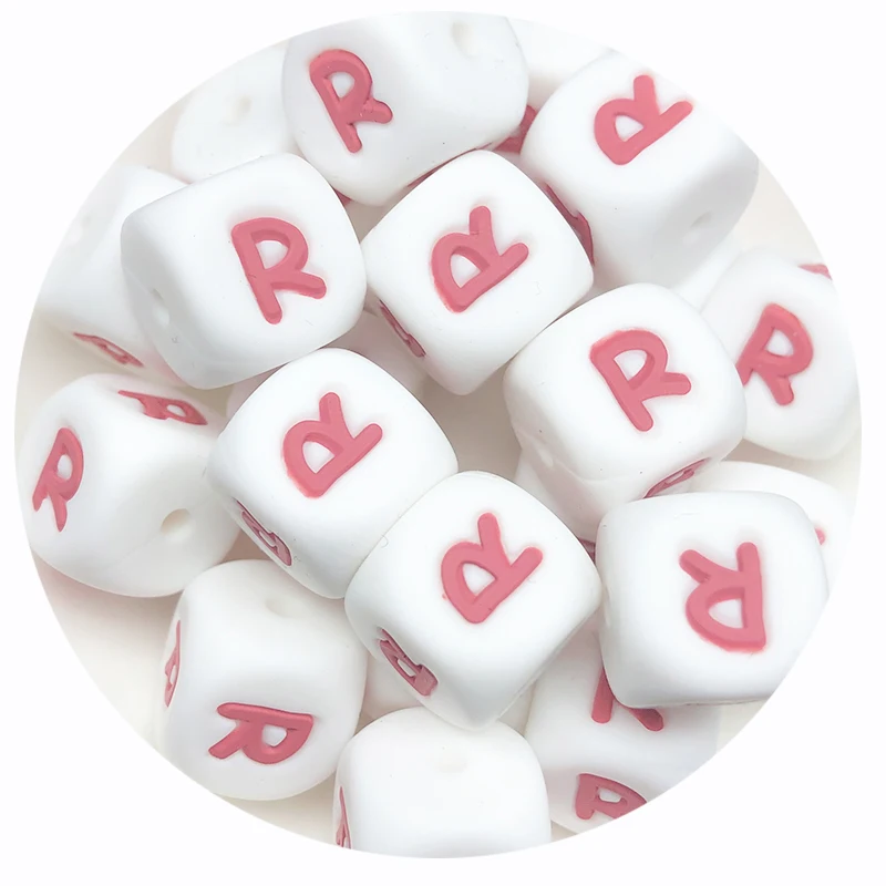 10 Stücke Neue 12mm Baby Silikon Buchstaben Perlen Schnuller Buchstaben Alphabet Perlen Kauen Zahnen Beißringe Pflege Dusche Geschenke BPA freies – Detail 21