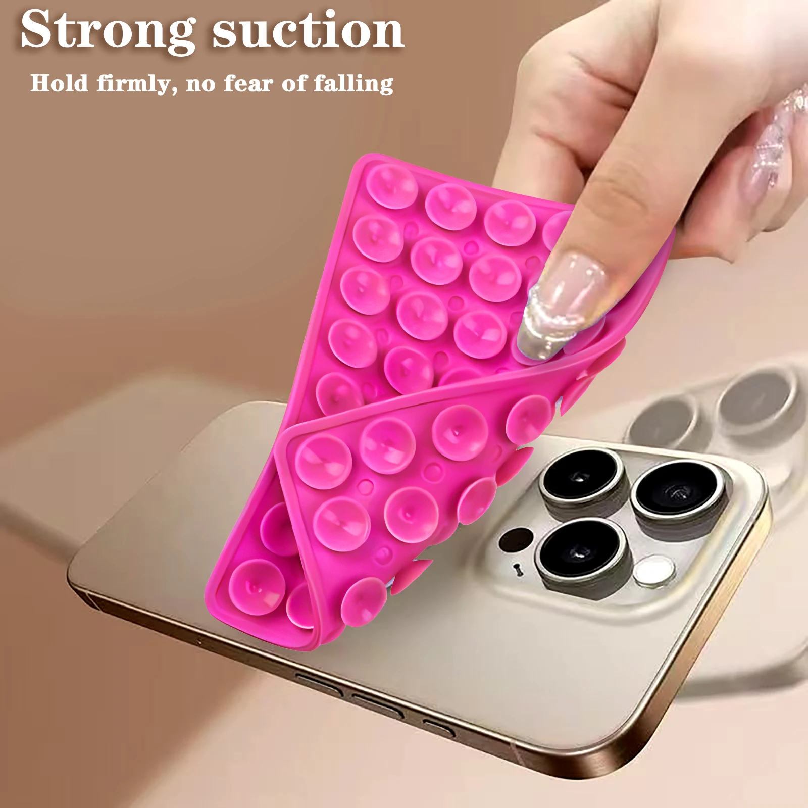 Multicolor Strong Silicone Suction Cup Phone Holder - Anti-Slip, Hands-Free Mount