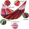 Single Wide Thick Canvas Hammock Outdoor Camping Backpackaging Leisure Swing Portable Hanging Bed Sleeping Swing Hammock 6