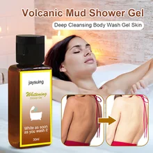 

30ml Volcanic Mud Shower Gel Deep Cleansing Body Wash Gel Skin Whitening Exfoliating Moisturizing Shower Gel Body Shower Care