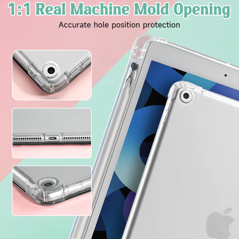 Honey Peach Tablet Case with Pencil Holder and Auto Wake/Sleep Feature