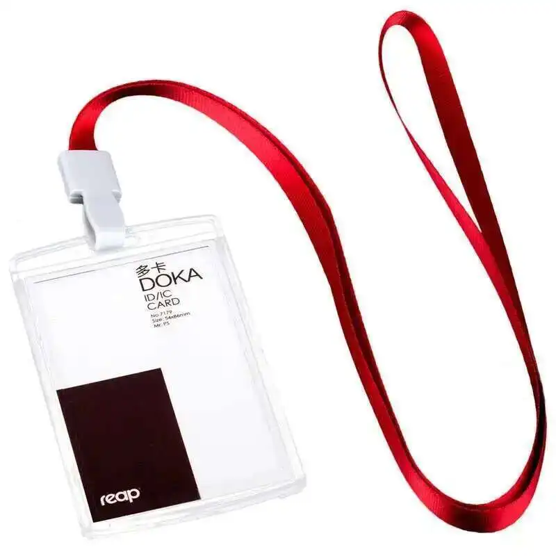 Ps Reap 7179 86*54mm With Lanyard Id/ic Card Holder Tag Badge For Kids Name Labelschool Camp Office Business