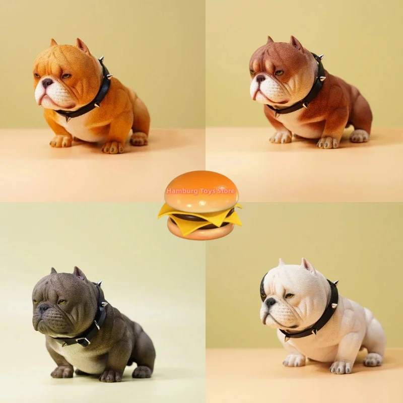 JXK 1/6 Mini Bully Dog Model Cute Animal Figure American Bully