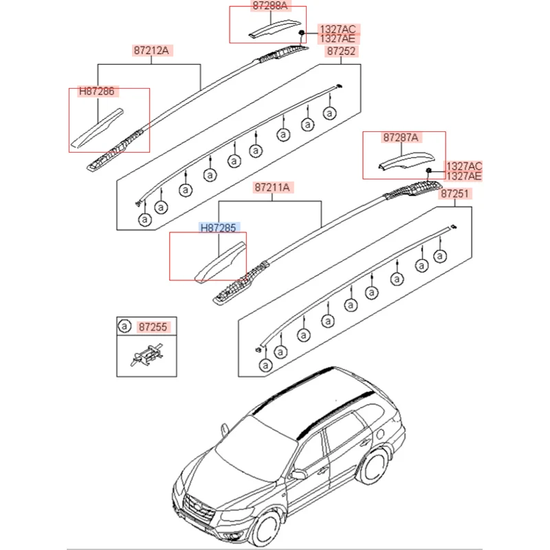 For Hyundai Santa Fe Original Luggage Rack Roof Rack Lid Front And Rear