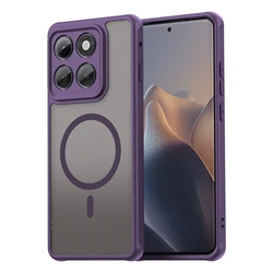 Matte Finish Translucent Case with MagSafe & Drop Protection for Motorola Edge (2025) (PURPLE)