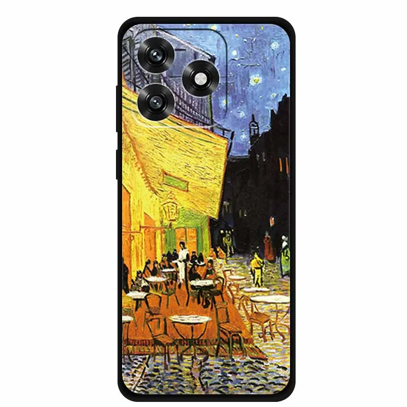 Black TPU Cartoon Soft Silicone Shockproof Case - Protective Back Cover