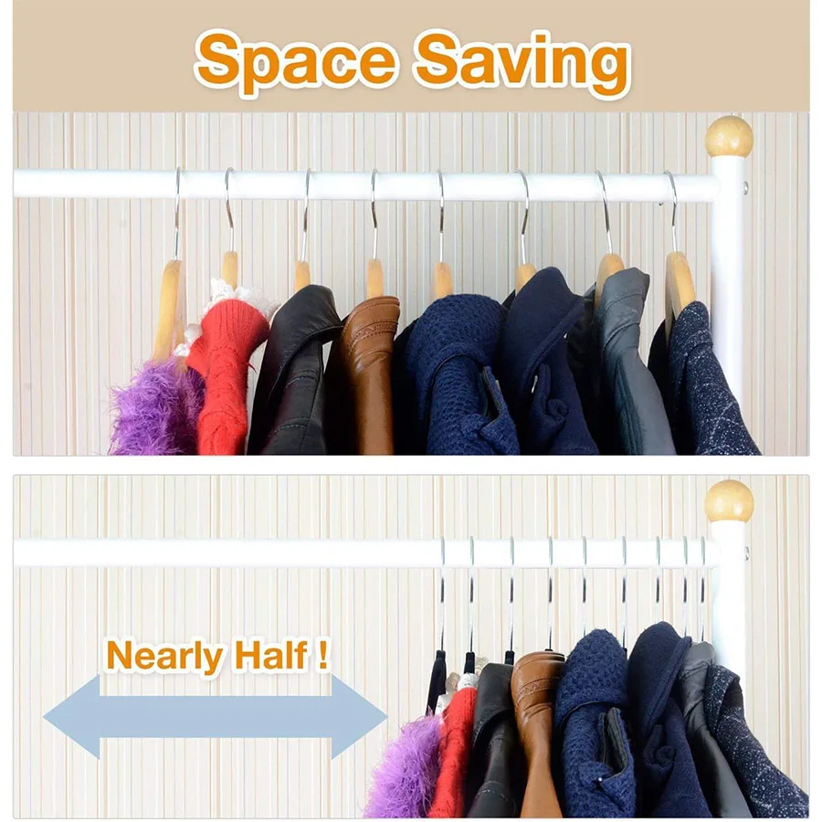 Wire Clothes Hanger Stainless Steel Metal Heavy Duty Non-Slip Slim Space Saving 16.5 Inch clothes hangers