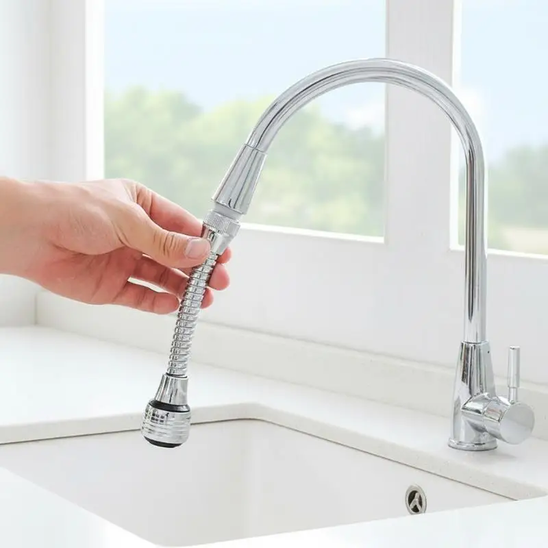 360° Rotating Kitchen Faucet Sprayer Extension with Aerator