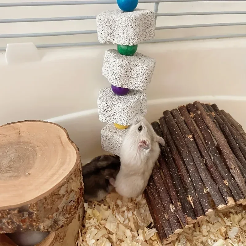 Flower-Shaped Bird Molar Toy Parrot Grinding Stone Bird Cage Toy Parakeet Chinchilla Squirrel Cage Accessories parrot toy bird toy bird cage accessories small pet ladder toy
