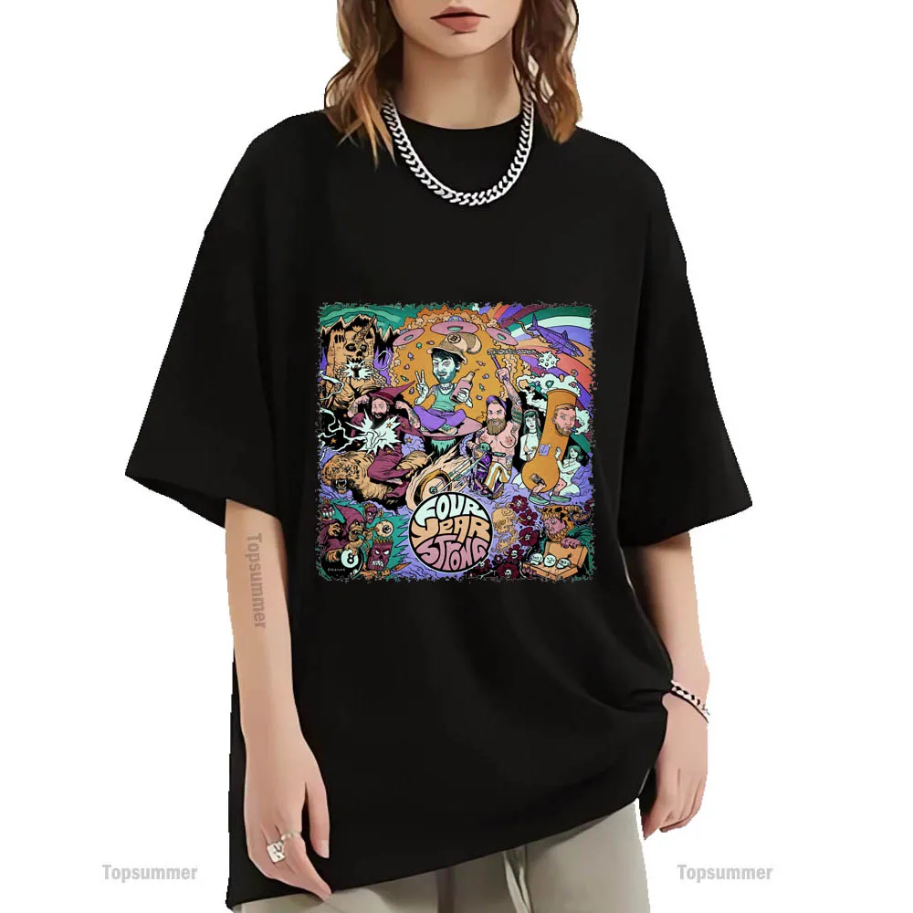 

Four Year Strong Album T Shirt Four Year Strong Tour T-Shirt Couples Pop Vintage Graphic Print T Shirts Cotton Clothes