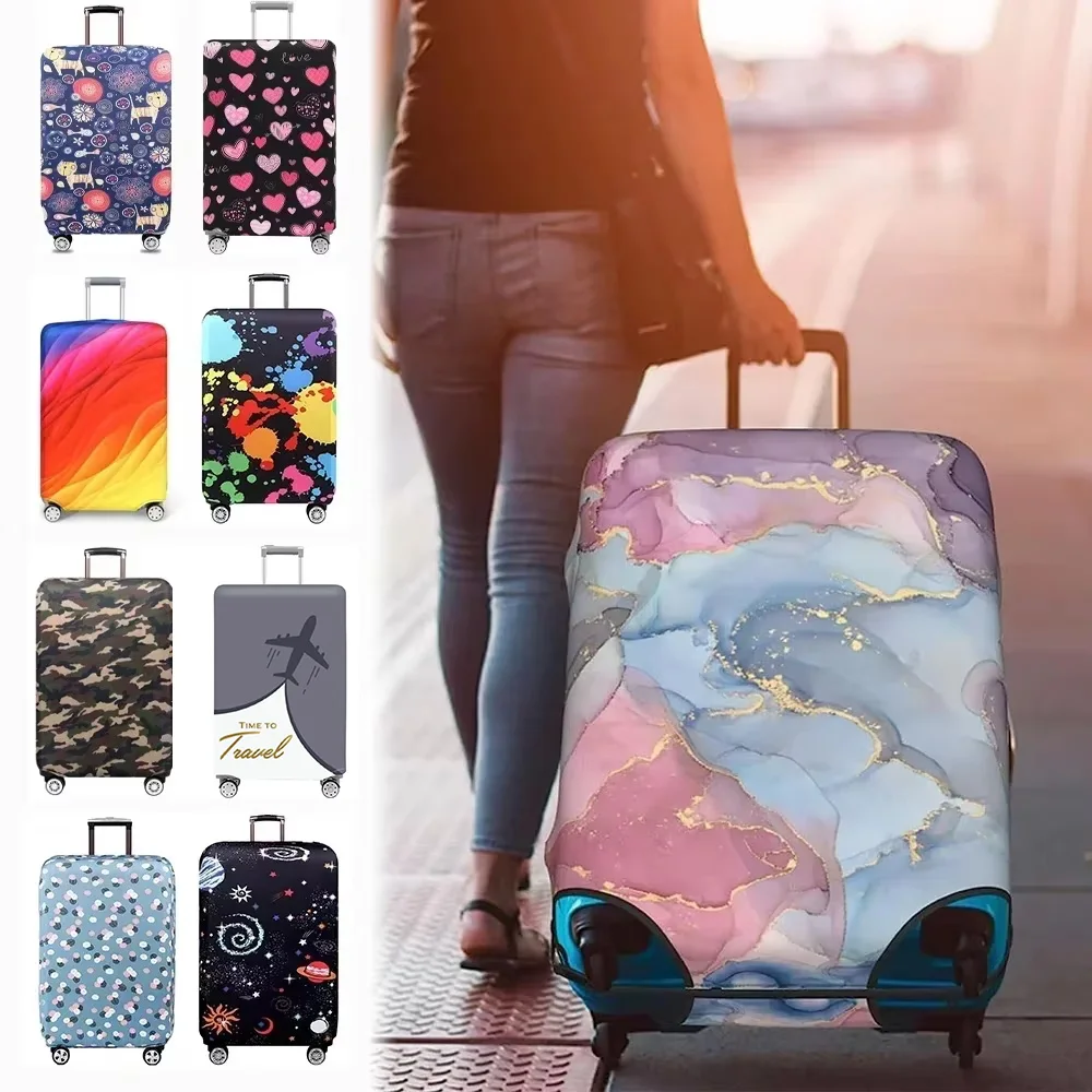 Luggage Cover Stretch Fabric Suitcase Protector Baggage Dust Case Cover Suitable for18-32 Inch Suitcase Case Travel \[p';[[l - 1