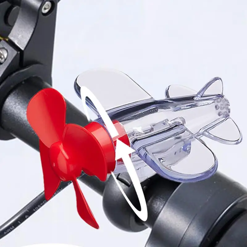 Motorcycle Handlebar Decor Wind up Airplane Toy Wind Powered Car Exterior Ornament Electric Scooter Handlebar Decoration Pendant