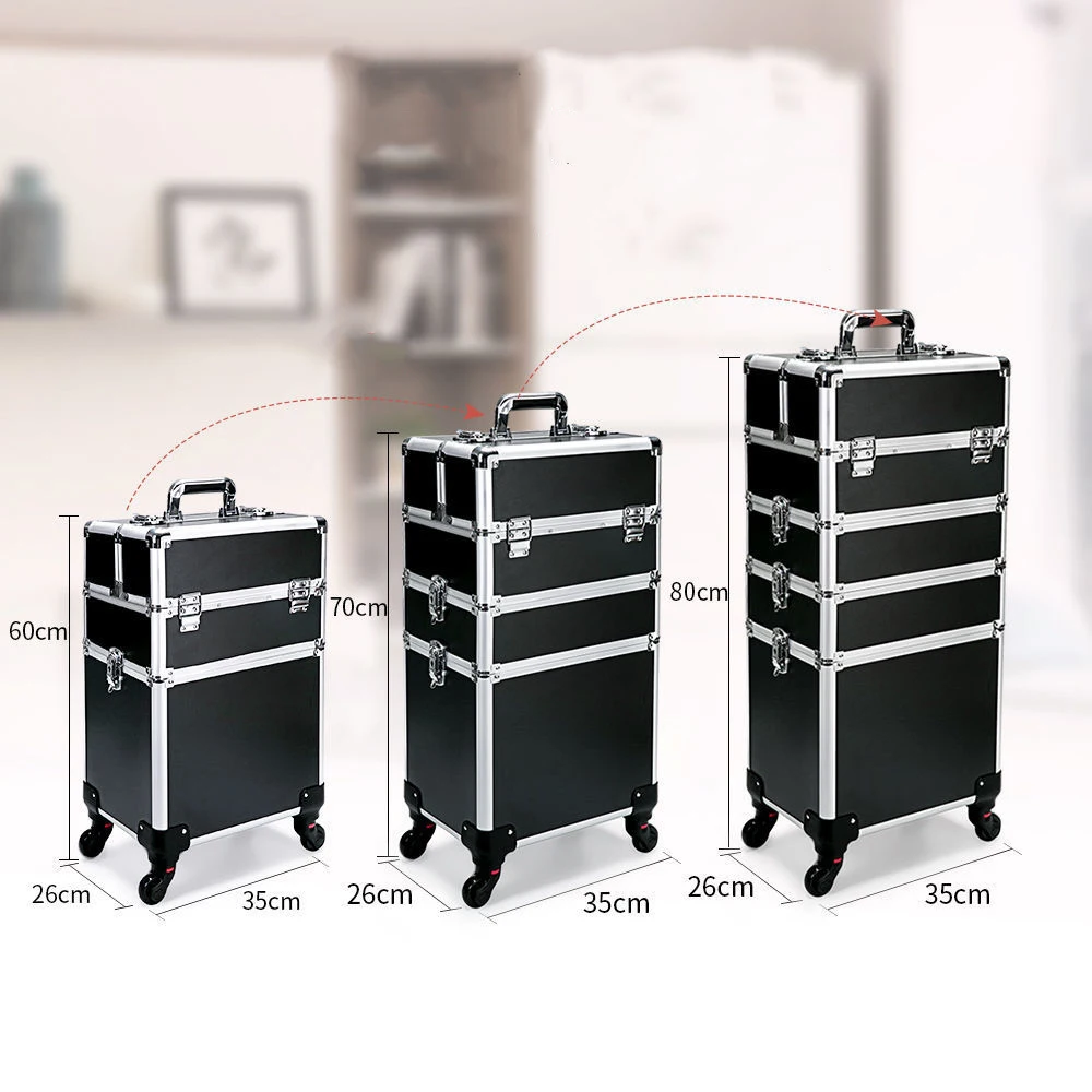 Carrito de maquillaje profesional con ruedas y luces, Maleta de gran  capacidad, equipaje rodante, Maleta de alta calidad, novedad de 2024 -  AliExpress