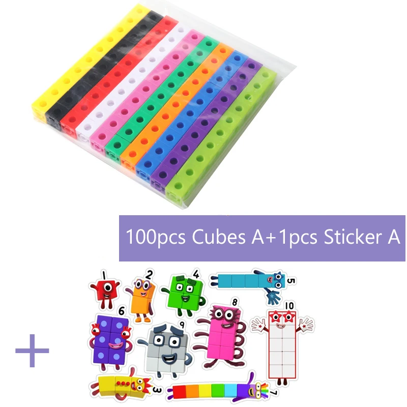 Brinquedo Educativo Blocos de Montar Linked Cubes 100 Peças - AliExpress