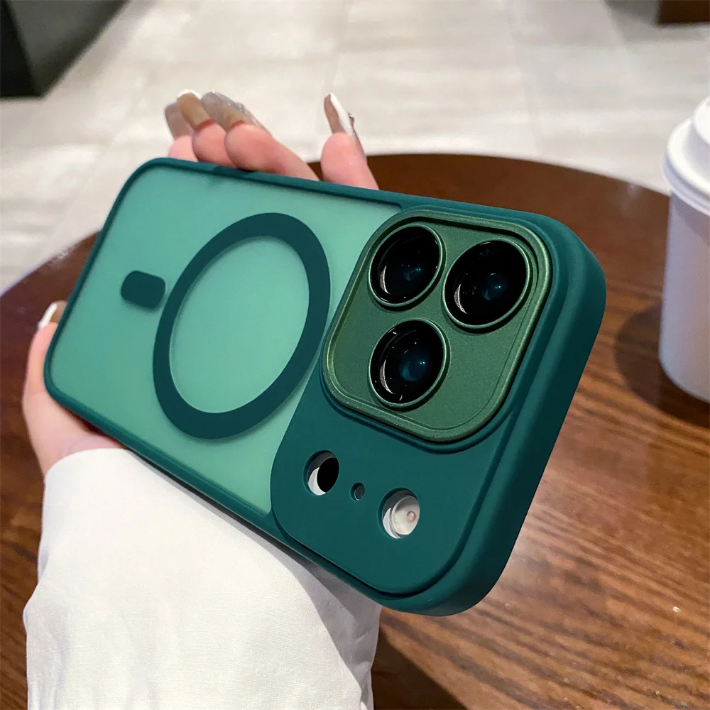 Matte Frosted Magnetic Case with Lens Protection