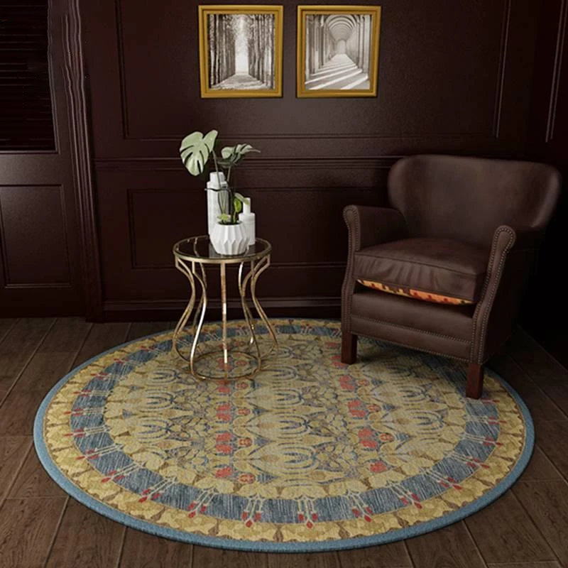 American Retro Round Carpets Home Bedroom Bedside Carpet Living Room ...