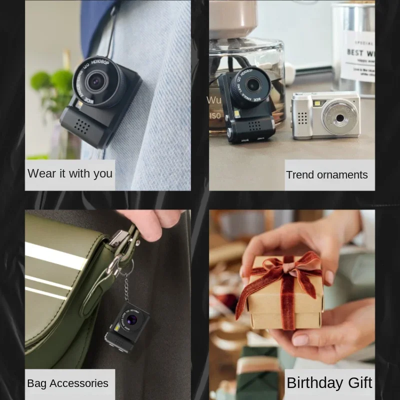 1080p Mini Camera with Screen CMOS Indoor Outdoor Sports Portable Vintage Very Small Mini Camera Video Recorder camera keychain