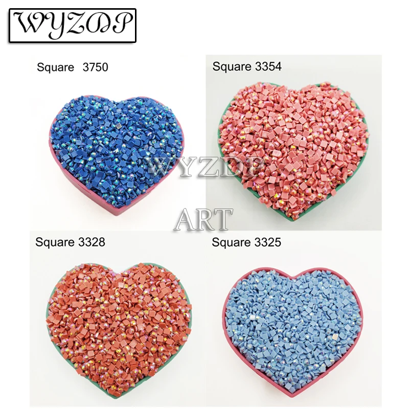 AB Square Drill Diamond Painting Accessory Rhinestone Mosaic Colorful Stones Resin Embroidery Making Diamond Art 3024-3766 diamond painting accessories diamond painting