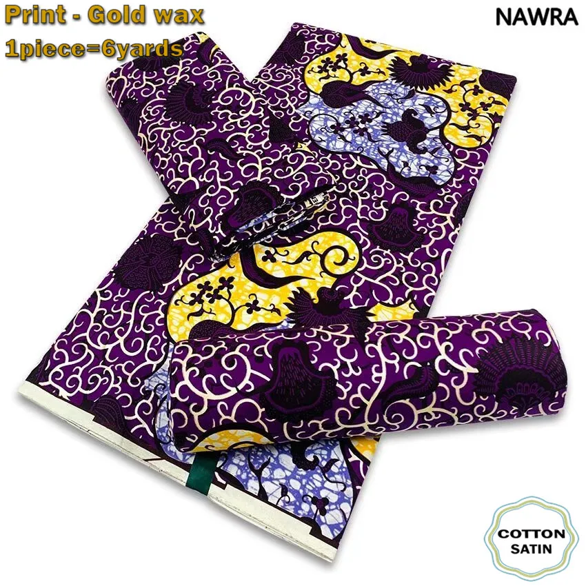 2024 Newest African Grand Golden Wax Fabric Ankara Glitter Golden Wax Soft Flash Gold Print Batik High Quality Pink Women Pagne 4