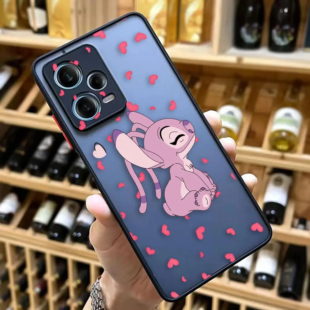 thumbnail image 1 of Matte Case for Redmi NOTE 12 11 10 11S 10S 9 9S 9T 8 7 6 5 4 3PRO PLUS 4G 5G Case Funda Coque Shell Lilo & Stitch Cartoon Anime, 1 of 5