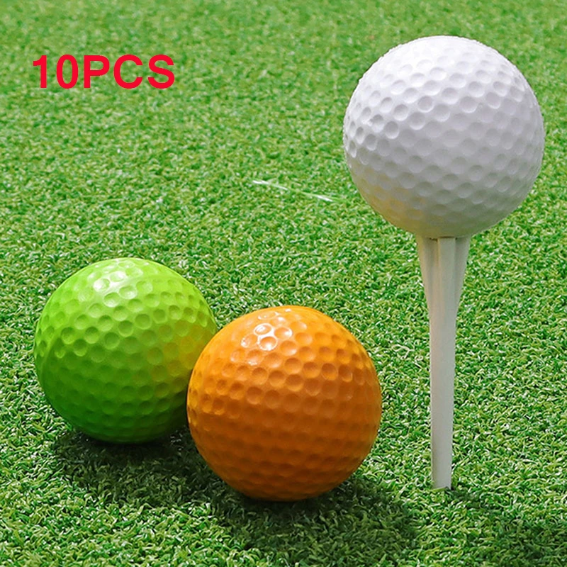 10 Pcs Pu Foam Solid Sponge Soft Golf Balls For Indoor Golf Practice