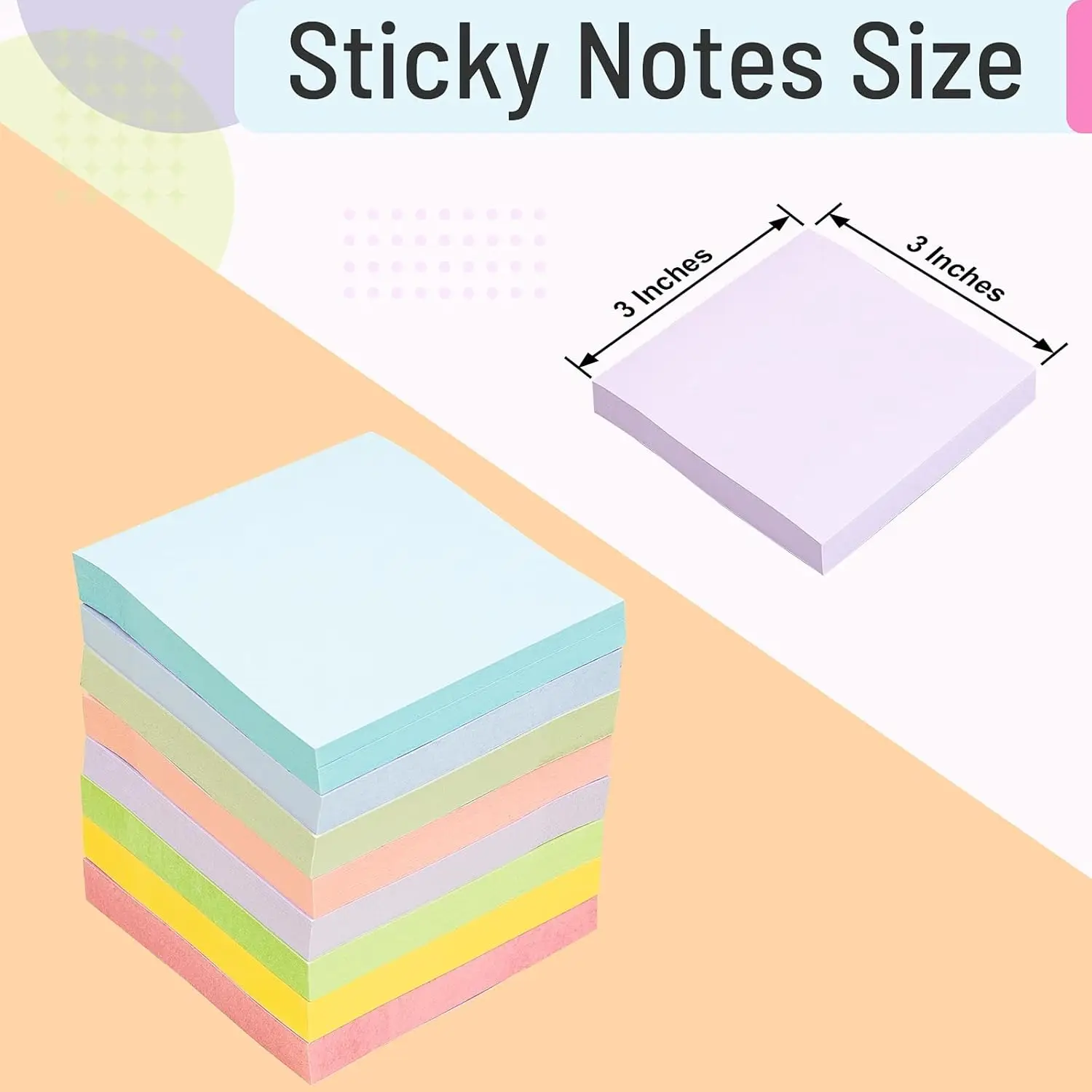 Sticky Notes 3x3 Inches 8 Pads 800 Sheets 8 Color Sticky Note Pads Premium Sticky Pads Notes Bulk