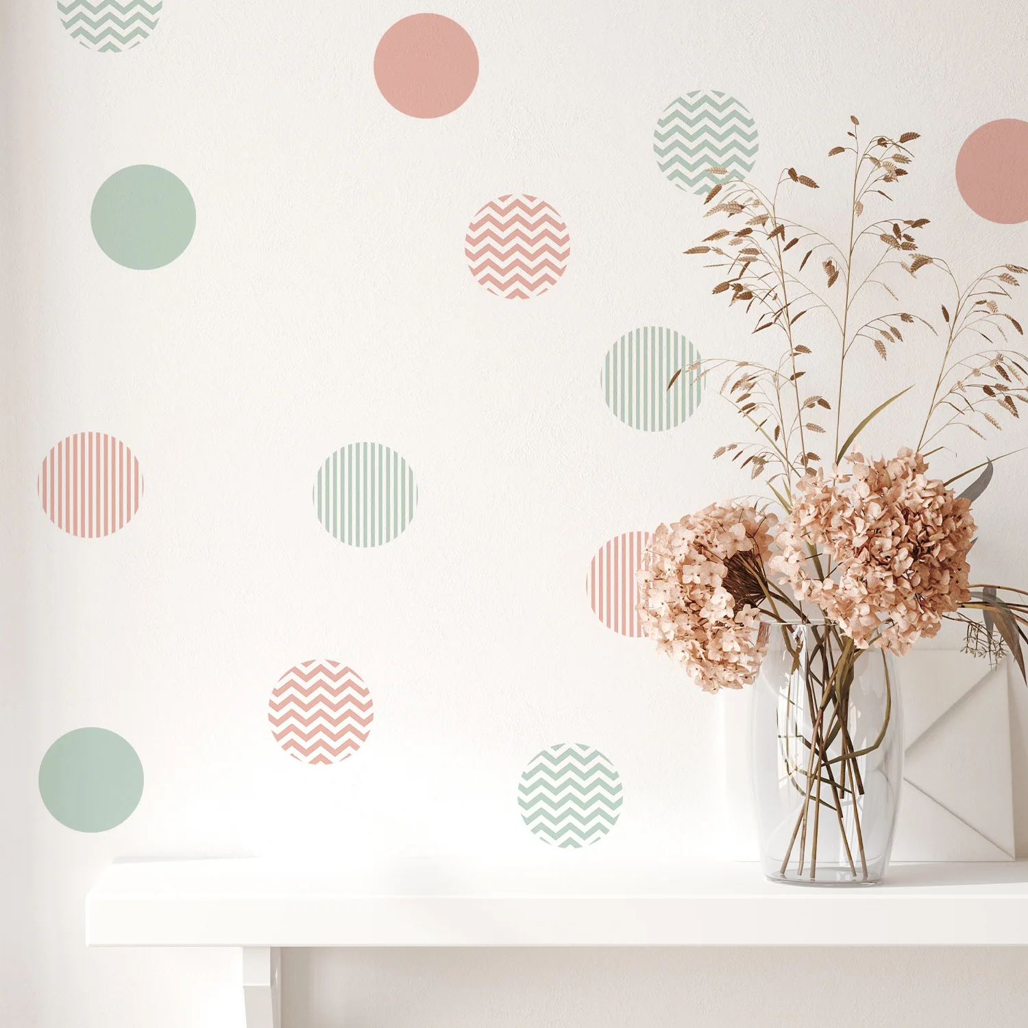

Cartoon colorful dots sticker decoration for kids room kindergarten school wall art decal