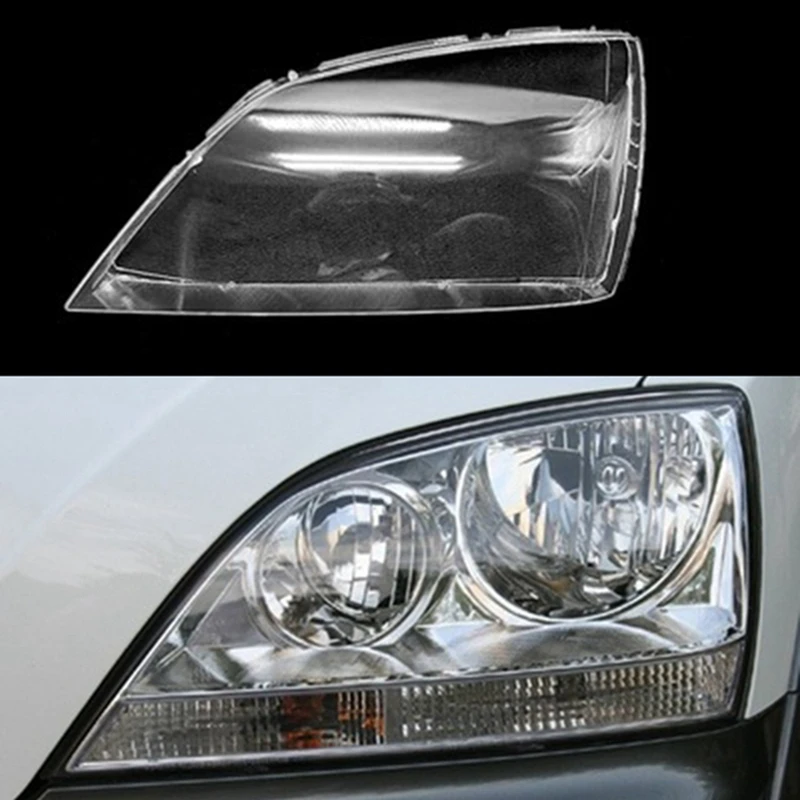 

1Pair Car Front Head Light Lamp Transparent Lampshade Lamp Shell Replacement Parts Accessories For Kia Sorento 2004 2005