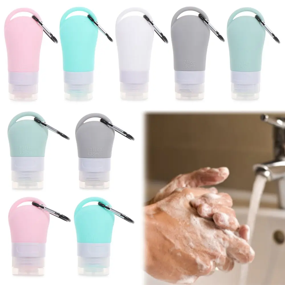 Refillable Silicone Travel Shampoo Squeeze Bottle with Hook