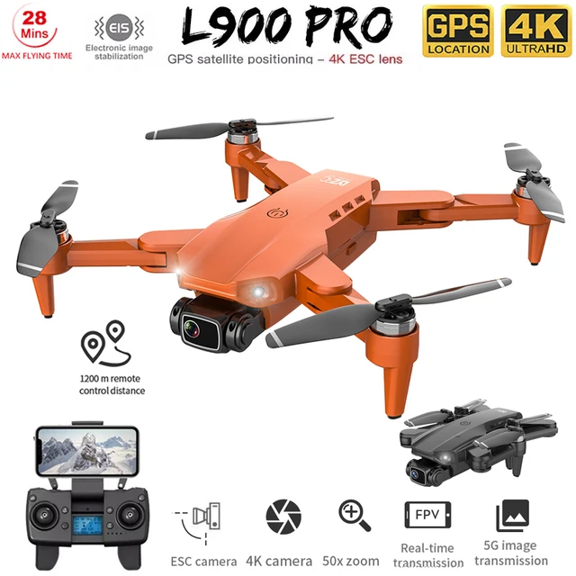 Drone L900 Pro 5G WiFi GPS 4K Dron HD Camera FPV 28min Flight Time Brushless Motor Quadcopter Distance 1.2km Professional Drones 1