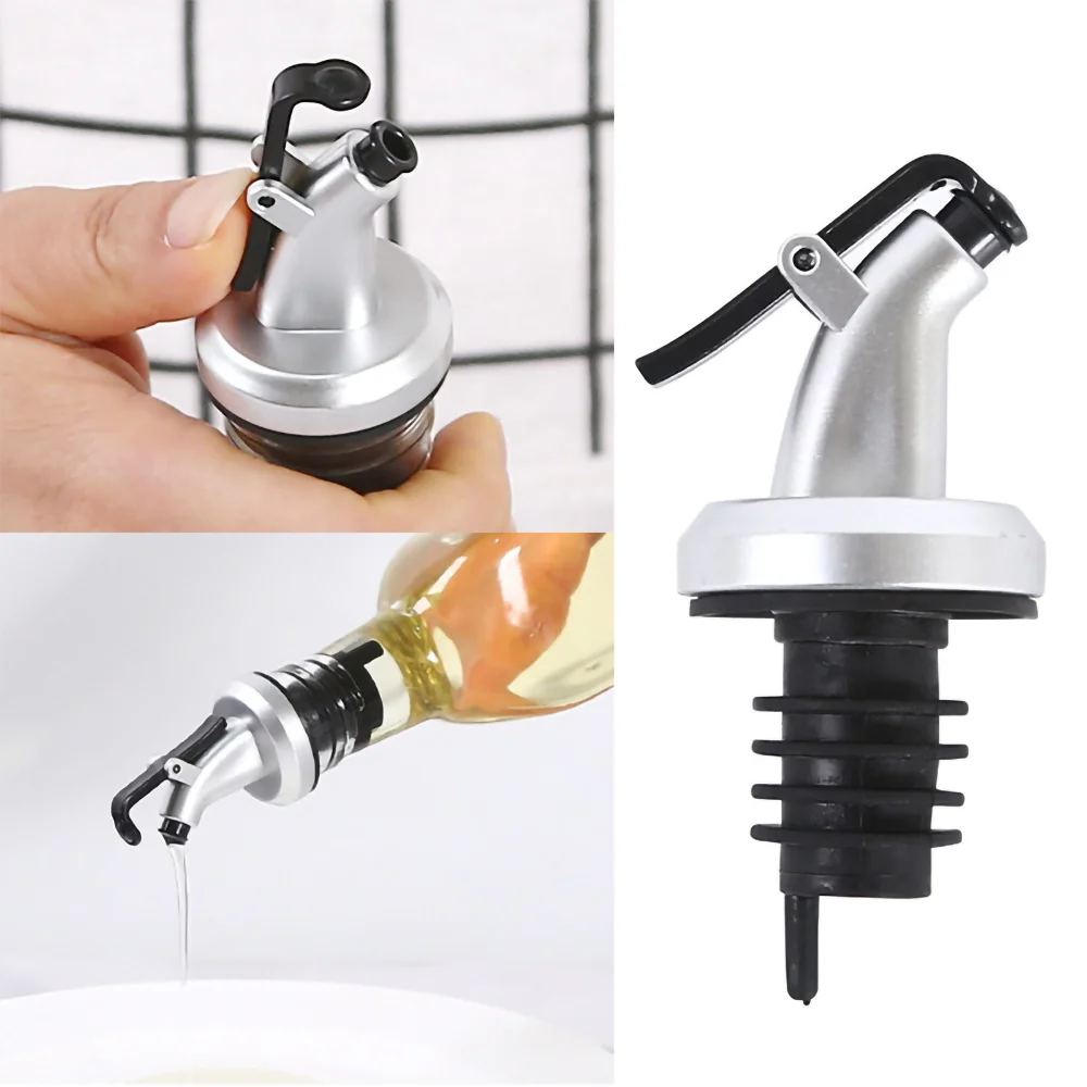 Wine Pourers Wine Bottle Stoppers 2Pcs Oil Bottle Stopper Lock Plug Seal Leak-proof Food Grade