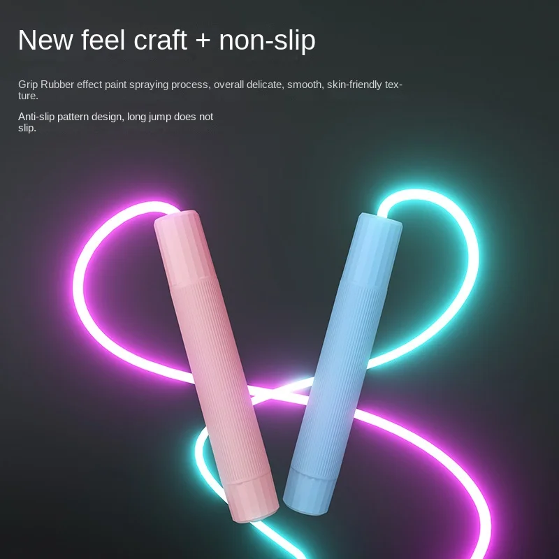 Glowing Skipping Rope for Kids Adjustable LED Night Glow Jump Ropes Children Adults Portable Training Sports Fitness Equipment 2