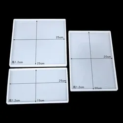 Durable 3 - Piece Resin Tray and Coaster Silicone Mold Set (3pcs)