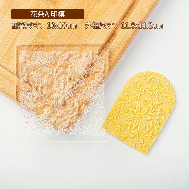 Plant Flower Acrylic Cookie Embosser Cake Design Pastry and Bakery Tool Biscuit Cake Decorating Accessories Embossing Die Stamp 