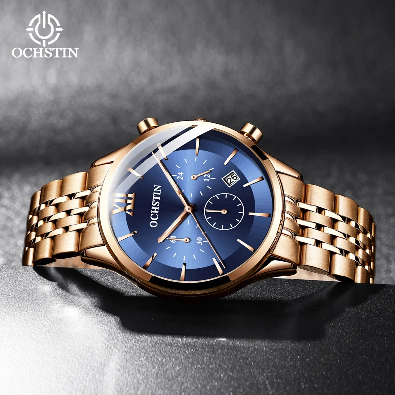 OCHSTI Hot 2024 Commander Series Leisure Fashion Multi functional Quartz Movement Waterproof Watch Men's Quartz Watch