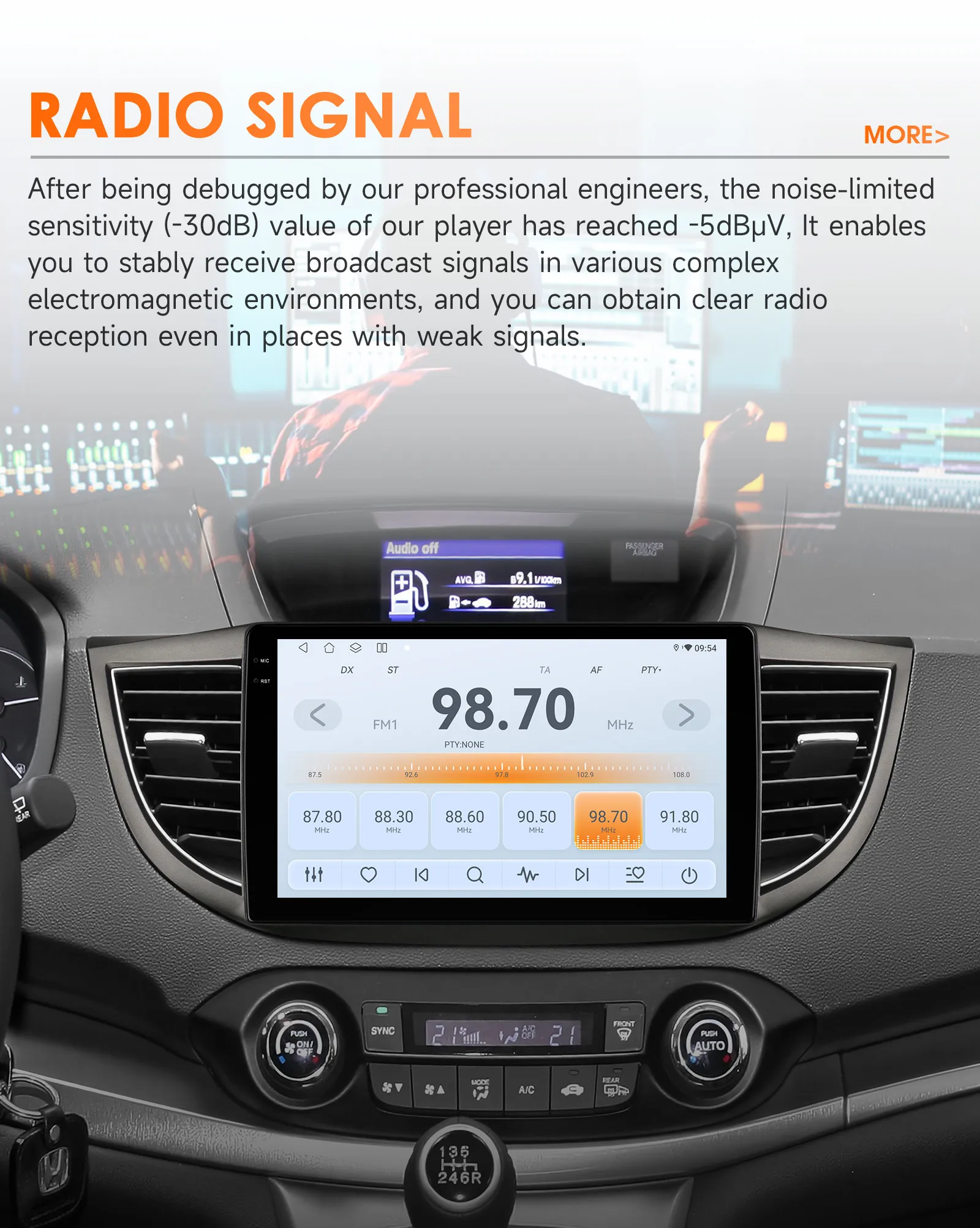 Hizpo 10,1 Zoll Autoradio für Honda CRV CR-V 4 4. Generation 2012 2013 2014 2015 2016 Navigation GPS Multimedia Video Player Stereo 4G – Detail 21