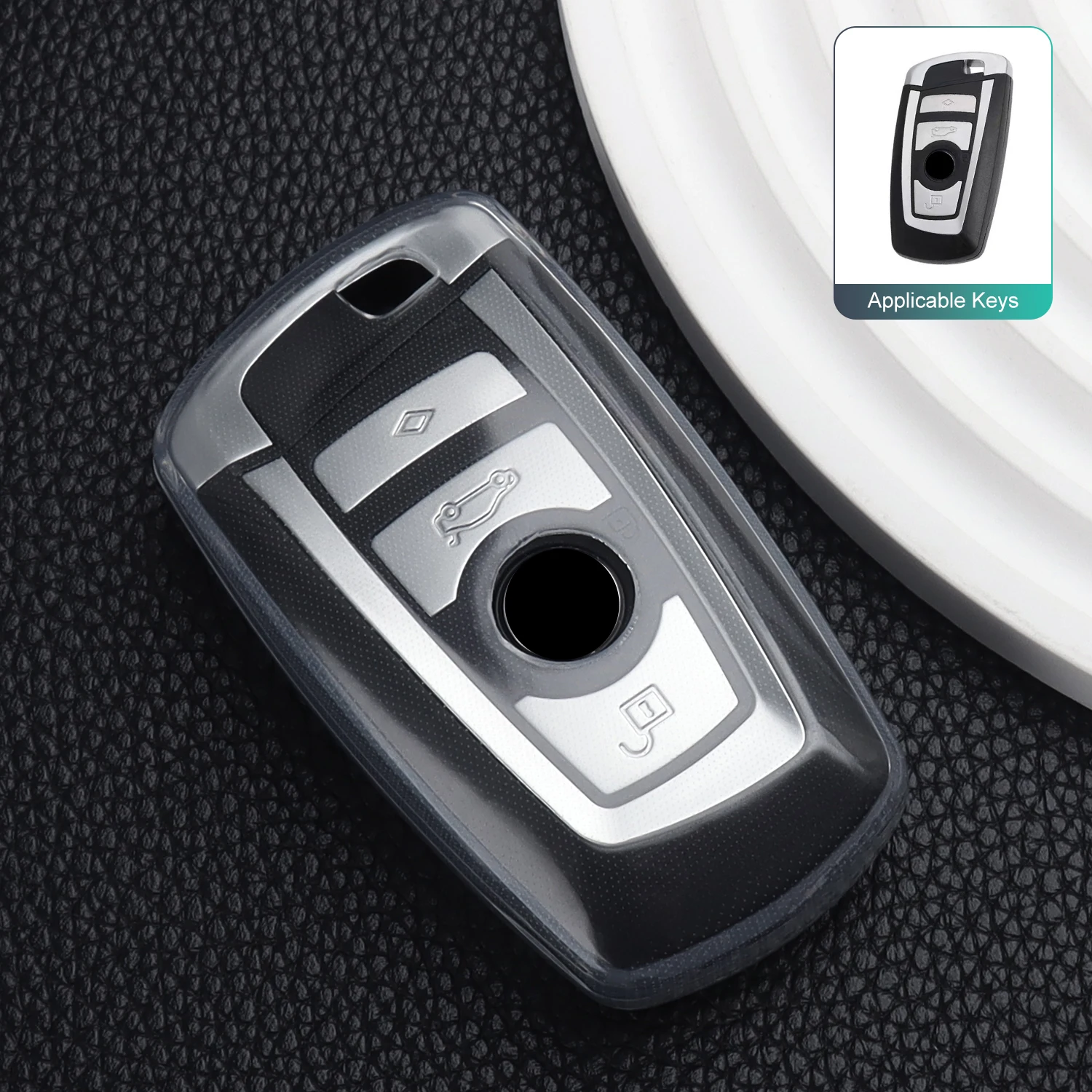 Sleek Transparent Car Key Protective Cover