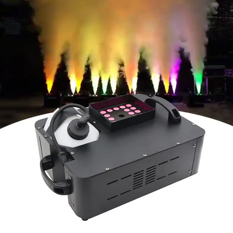 New Arrival 1500W DMX LED Fog Machine Pyro Vertical Smoke Machine 24x3W Professional Fogger For Stage Equipment