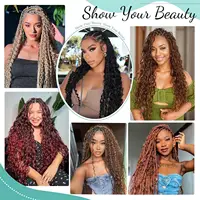 Tressage en vrac cheveux humains vague profonde couleur non transformée sans trame Boho tresses cheveux humains Extensions en vrac brésilien Remy cheveux 5