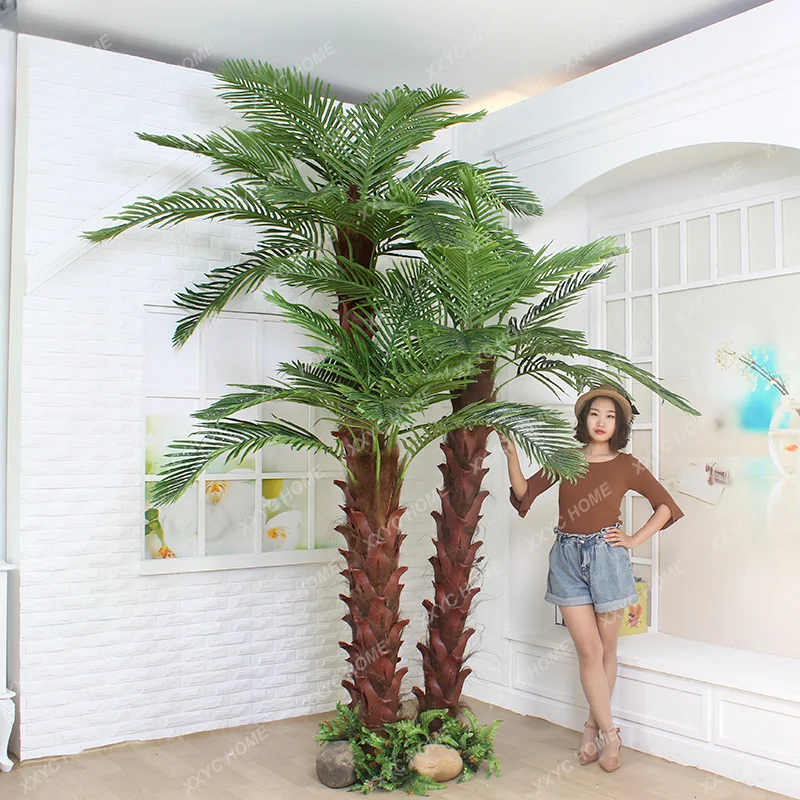 

Imitation Coconut Tree Indoor and Outdoor Green Plant Fake Trees Potted Landscape Large Shopping Mall Decoration