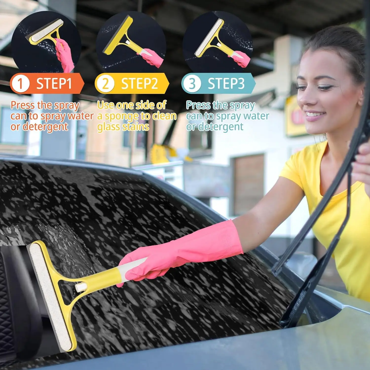 

Car windshields, household tools, mirrors, water wipers, silicone wipers, professional window cleaning brushes, and scrapers