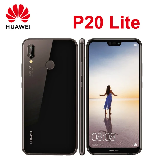 Huawei-携帯電話P20lite,5.84インチ画面,スマートフォン,4Gb RAM,128Gb ...