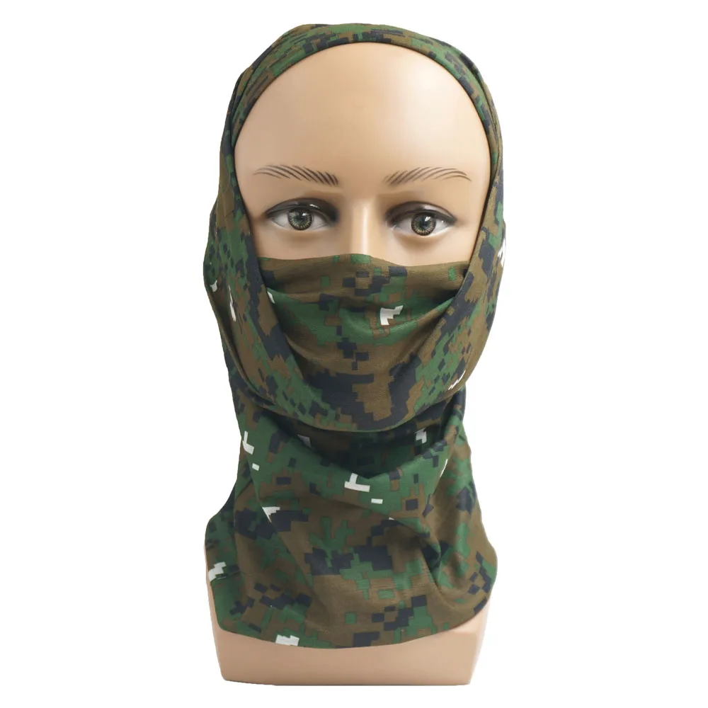Camo Outdoor Bandanas Sports Camouflage Seamless Neck Gaiter Headband for Men Fishing Hiking