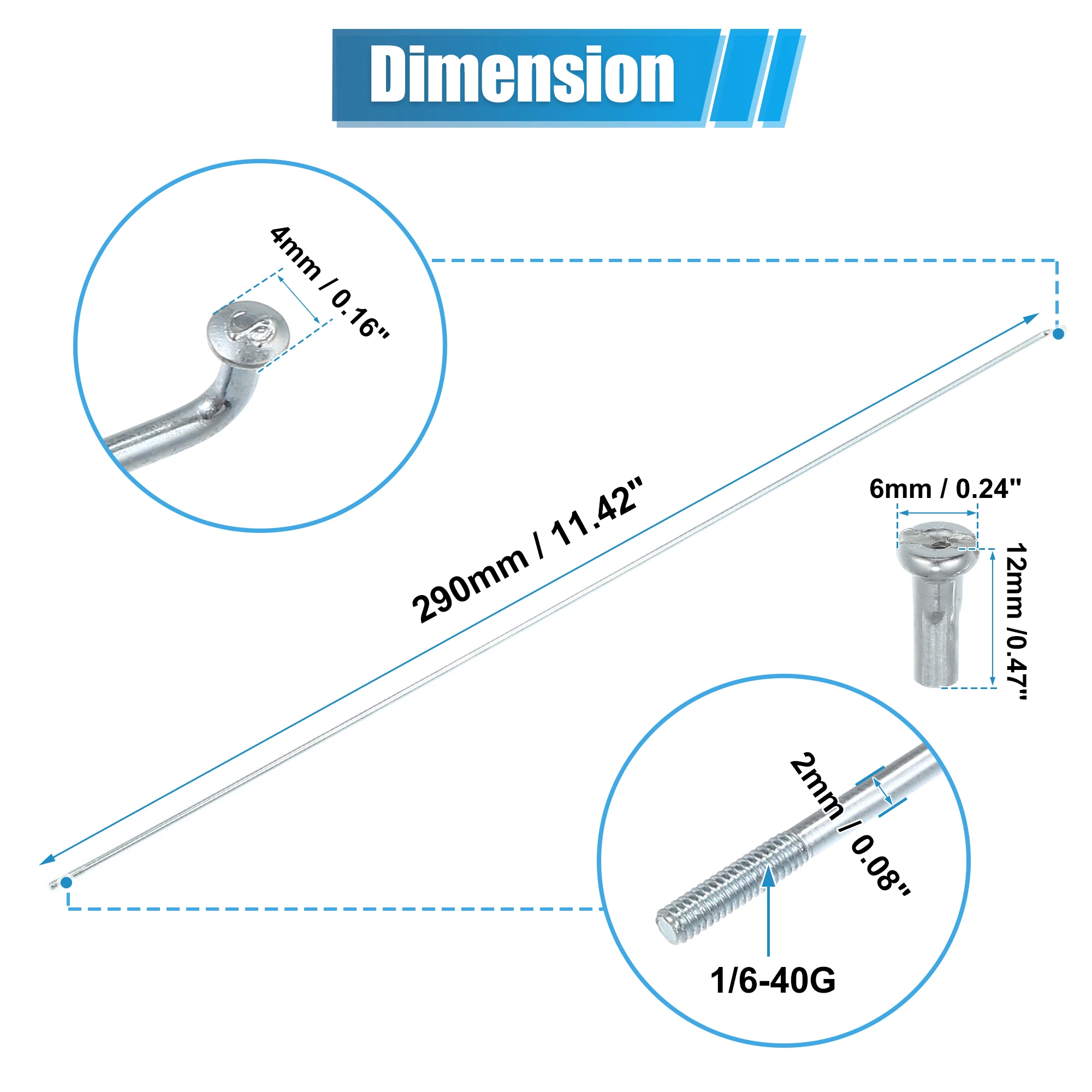 X autohaux 14G J Bend Bicycle Galvanized Spokes 296mm 290mm 260mm 255mm 220mm Bike Spoke with Brass Nipples Steel Spokes bike accessories bicycle spokes bike spokes nipples