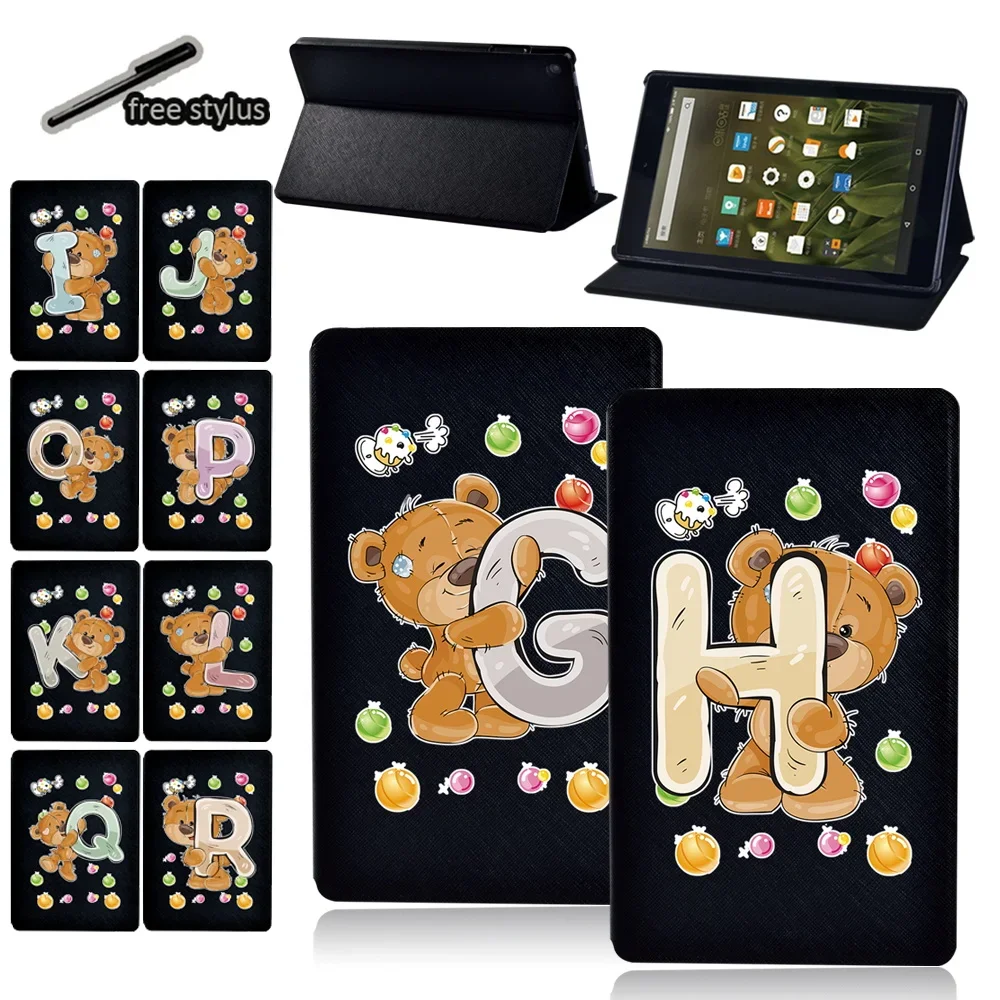 Custodia Per Tablet Per Fire 7 (7Th/5Th/9Th)/Hd 8(6Th/7Th/8Th/10Th) /Hd 10(5Th/7Th/9Th/11Th)/Hd 8 Plus/Hd 10 Plus Cover In Pelle Pu