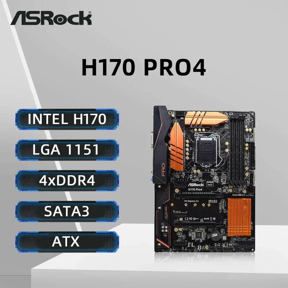 ASRock H170 PRO4 Motherboard Support i7-7700 6700K i5-7600 6600K