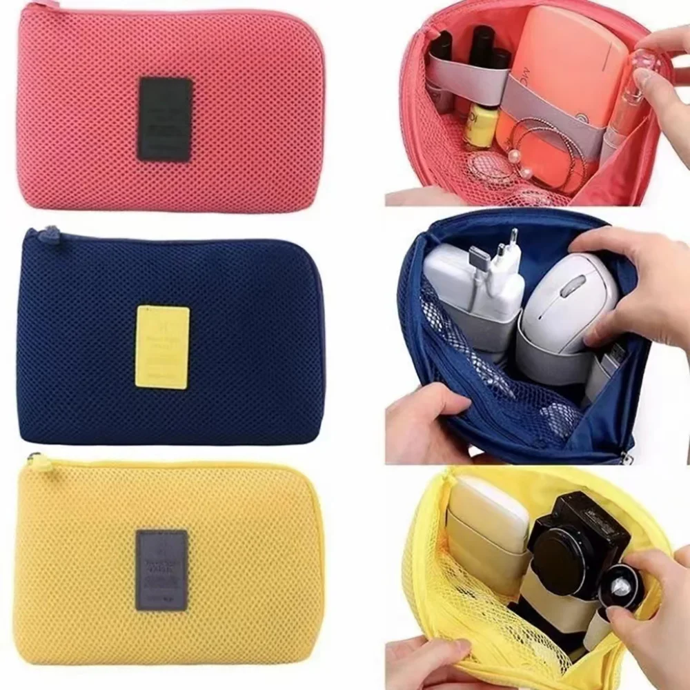 Travel Data Cable Bag Digital Storage Bags Earphone Wire Organizer Case Portable Coin Purse Zipper Tote Charge USB Accessories