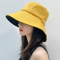 Double-sided Foldable Bucket Hat for Women Girls Summer Sun Hat Visor Fisherman Cap Anti-UV Wide Brim Sunscreen Hats Caps Gorra 5